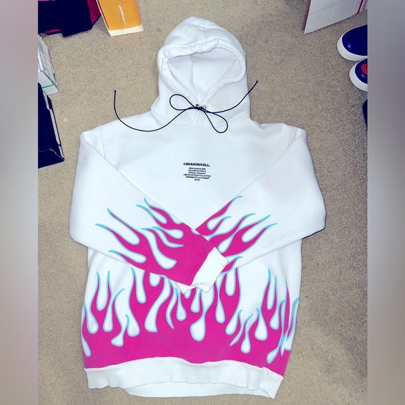 BoohooMAN Quavo Flame Print SweatSuit - Picture 7 of 16